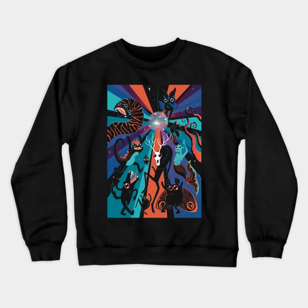 Cryptid Disco Crewneck Sweatshirt by Sloosh